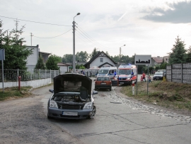 Zderzenie dwóch pojazdów w Czerwieńsku. Jedna osoba trafiła do szpitala