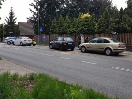 Kolizja trzech pojazdów na ulicy Kożuchowskiej w Zielonej Górze