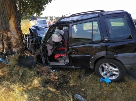 Wypadek na trasie Ostrzyce - Trzebiechów. Jedna osoba została ranna. W akcji śmigłowiec LPR