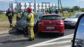 Wypadek czterech osobówek na zjeździe z S3 w Gorzowie. Dwie osoby ranne