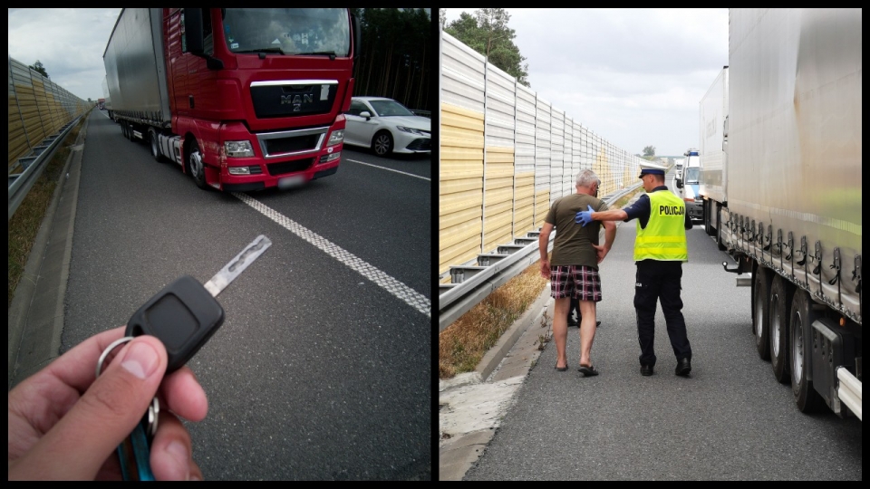 Zielonogórzanin oraz strażak OSP zatrzymali pijanego kierowcę ciężarówki na A2!