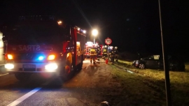Wieczorny wypadek na DK-92 koło Boczowa