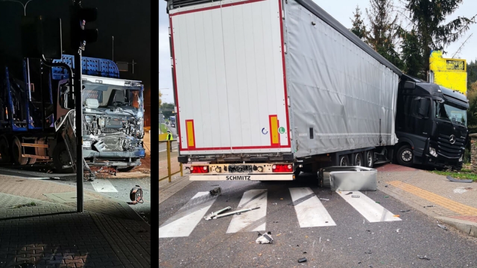 Poranny wypadek na krajowej "92" w Torzymiu. Zderzyły się dwie ciężarówki (ZDJĘCIA)