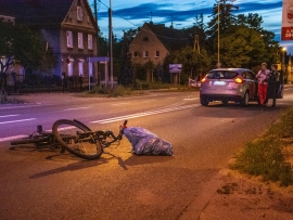 Potrącenie rowerzysty w Zielonej Górze. Poszkodowany trafił do szpitala