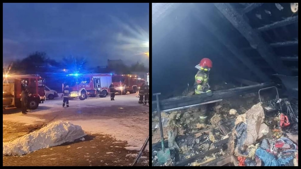 Pożar domu w Przytocznej koło Międzyrzecza. W akcji 9 zastępów straży pożarnej (ZDJĘCIA)