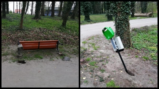 Wandale zdewastowali park w Sławie. &quot;Bydło. Co trzeba mieć w głowie?&quot; (ZDJĘCIA)