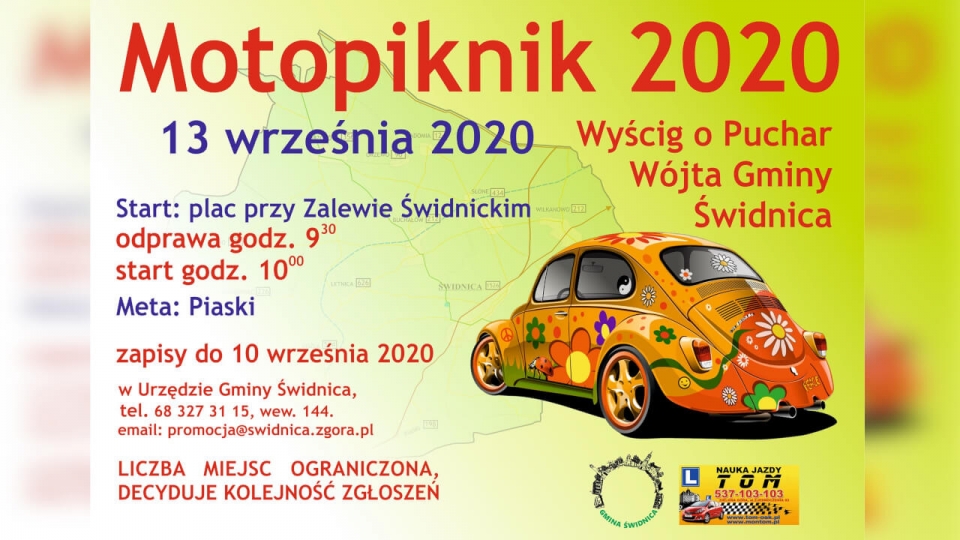 Motopiknik 2020 z Gminą Świdnica. Rajd z przeszkodami dla samochodowych pasjonatów